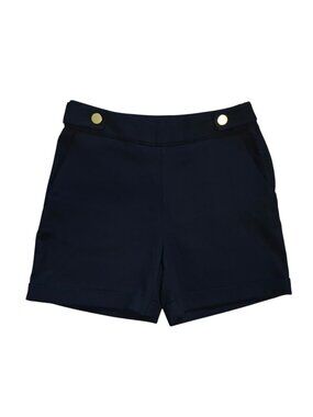 H&M Women’s Black High Waisted Shorts Size 6 Gold Button Side Zip Casual Dressy
